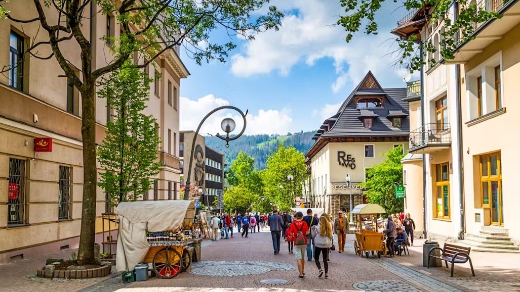 Centrul stațiunii Zakopane
